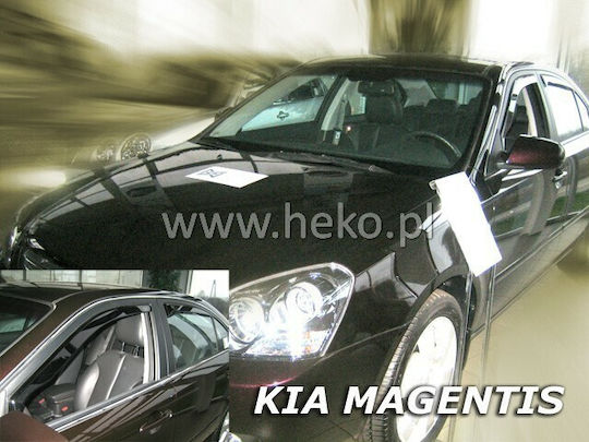 Heko Σετ Ανεμοθραύστες Αυτοκινήτου Μπροστινοί και Πίσω Σκούρο Φιμέ για Kia Magentis 4τμχ