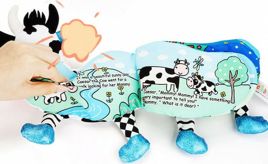 Jollybaby Βιβλίο Δραστηριοτήτων Cow Book από Ύφασμα για Νεογέννητα