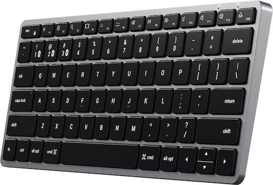 Satechi Slim X1 Ασύρματο Bluetooth Πληκτρολόγιο Αγγλικό US Συμβατό με Mac Γκρι