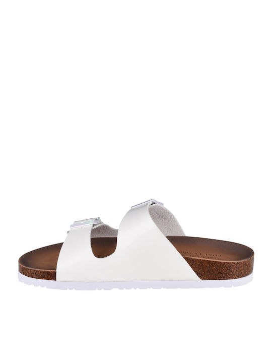 Granola-Gloss Floss Flache Sandalen für Damen in Weiß Farbe