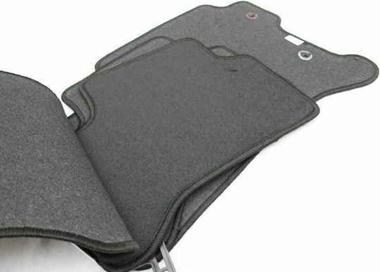 Petex Satz Vorder- und Hintermatten 4Stück aus Teppichboden für Jaguar X-Typ 2001-2009 Schwarz
