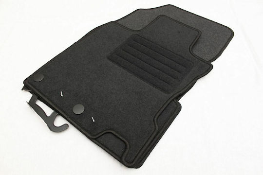 Petex Satz Vorder- und Hintermatten 4Stück aus Teppichboden für Nissan Qashqai 2014 Schwarz