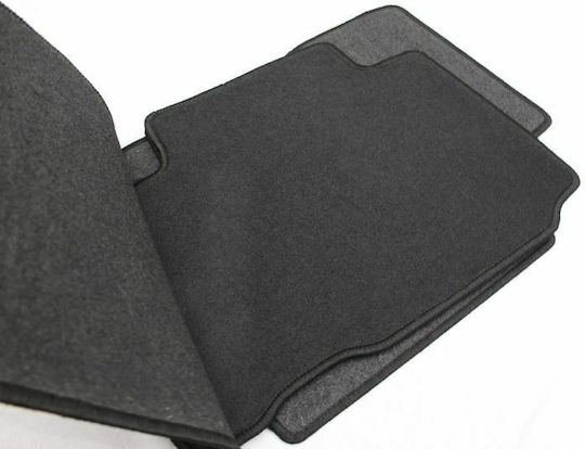 Petex Satz Vorder- und Hintermatten 4Stück aus Teppichboden für Toyota RAV 4 2012 Schwarz