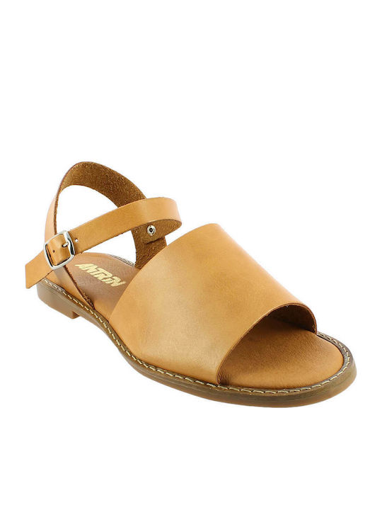 Antrin 98-1185 Women's Flat Sandals in Beige Color