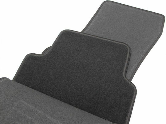 Petex Satz Vorder- und Hintermatten 4Stück aus Teppichboden für Seat Leon 2020+ Schwarz