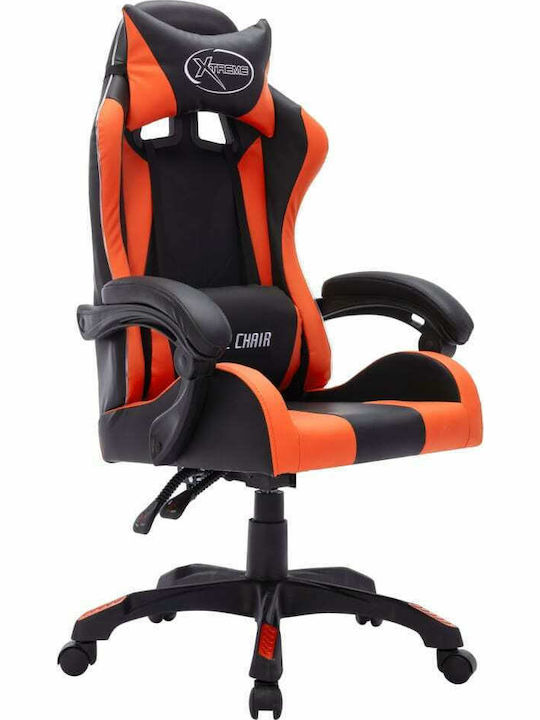 vidaXL 288002 Gaming Chair with Adjustable Armrests and RGB Lighting Orange/Black