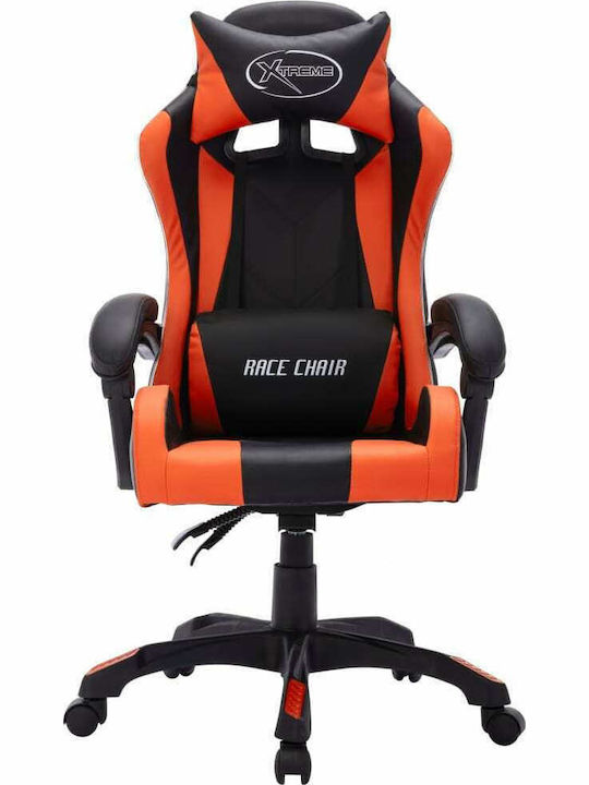 vidaXL 288002 Gaming Chair with Adjustable Armrests and RGB Lighting Orange/Black