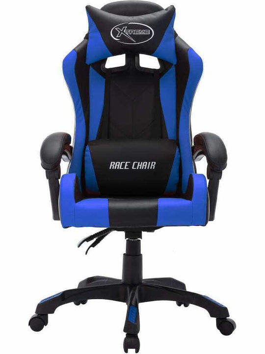 vidaXL 287996 Καρέκλα Gaming Δερματίνης με RGB Φωτισμό Black/Blue