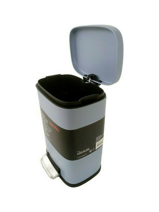 Dimitracas Akira Metallic Toilet Bin with Soft Close Lid 5lt Fog