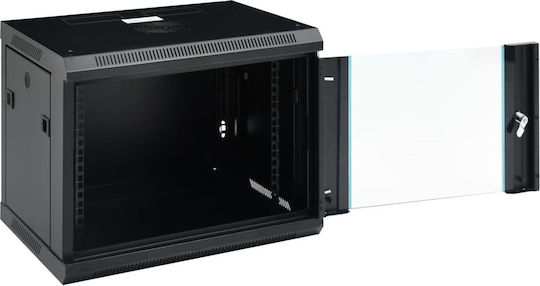 vidaXL Wandmontiert Rack-Schrank 9U 60x45x51cm Schwarz 30166