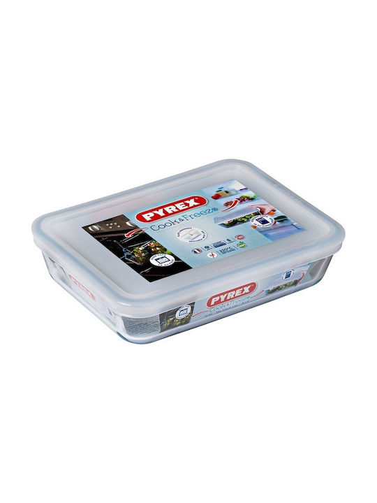 Pyrex Δοχείο Φαγητού Γυάλινο Λευκό 2.6lt