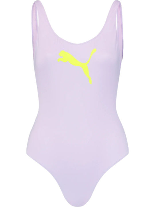 Athletic One-Piece Swimsuit Lilac