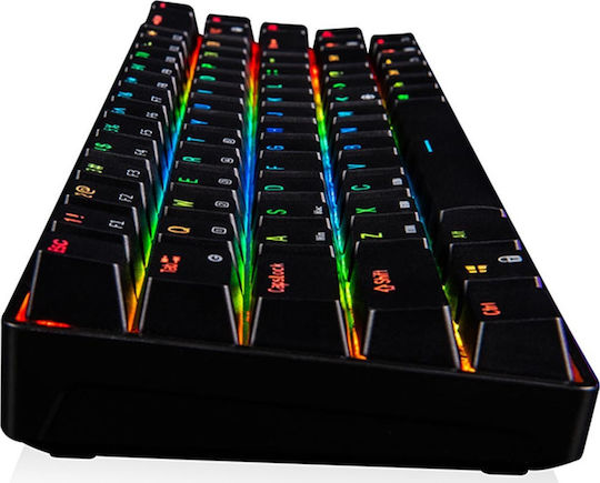 Modecom Volcano Lanparty RGB BT Wireless Gaming Mechanical Keyboard 65% with Gateron Yellow Switches and RGB Lighting (English US)