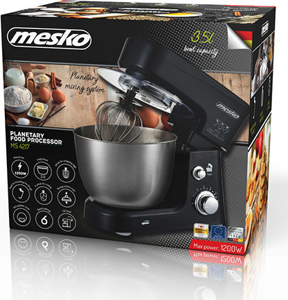 Mesko MS-4217 MS4217 Стенд миксер 1200W с Неръждаема Купа 3.5лт