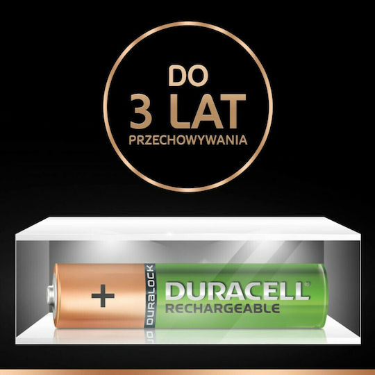 Duracell Επαναφορτιζόμενες Μπαταρίες AAA Ni-MH 750mAh 1.2V 4τμχ
