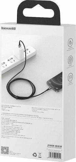 Baseus Tungsten Braided USB to Lightning Cable Μαύρο 1m (CALWJ-01)