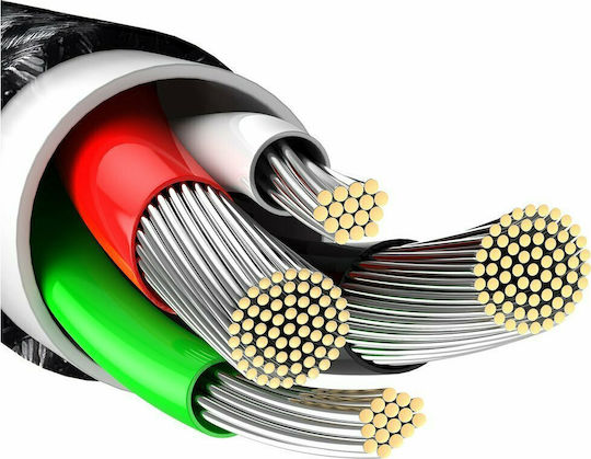 Baseus Tungsten Braided USB to Lightning Cable Μαύρο 1m (CALWJ-01)