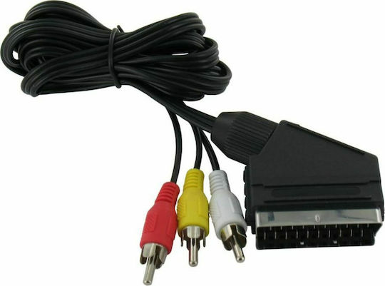 TrustWire Cable Scart male - Composite male 1.5m Black 12273