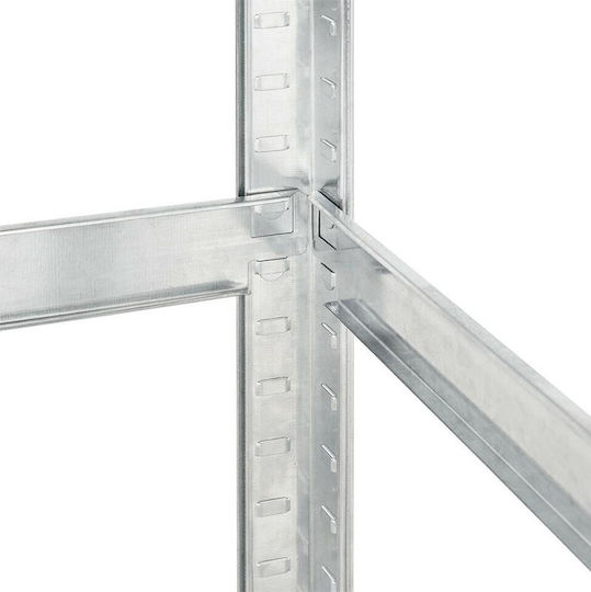 Vesta Corner Dexion Galvanized Shelf 90x90x180cm With 5 Shelves Total Load Capacity 875kg