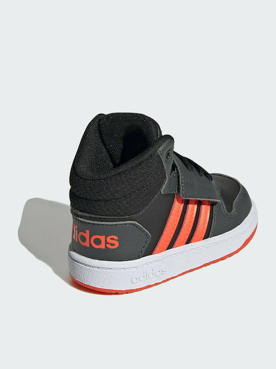 Hoops 2.0 Mid Αθλητικά Παιδικά Παπούτσια με Σκρατς Core Black / Solar Red / Grey Six