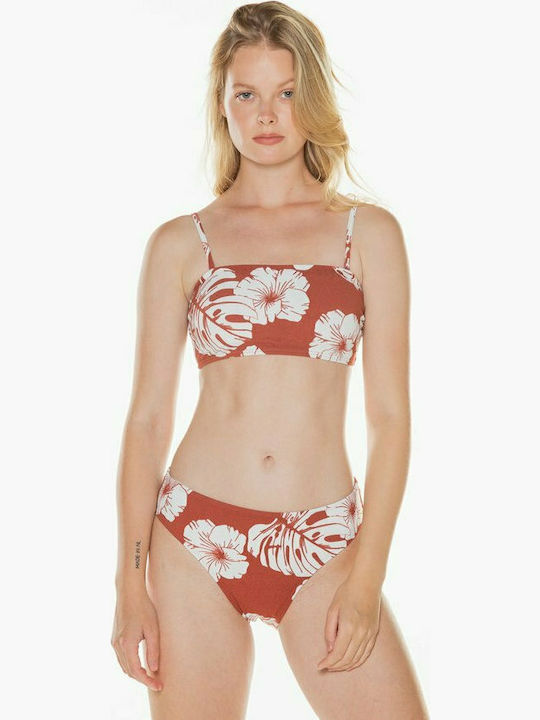 Roxy Garden Trip Bikini Slip High Waist Red