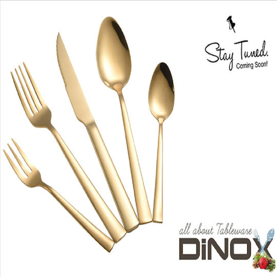 Dinox Porto Μαχαίρι Steak από Ανοξείδωτο Ατσάλι Gold 21.5cm