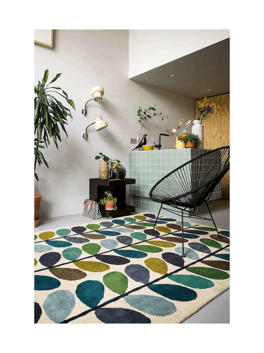 Orla Kiely Stem Kingfisher Handgefertigt Teppich Rechteckig Wolle Multi 059507120180