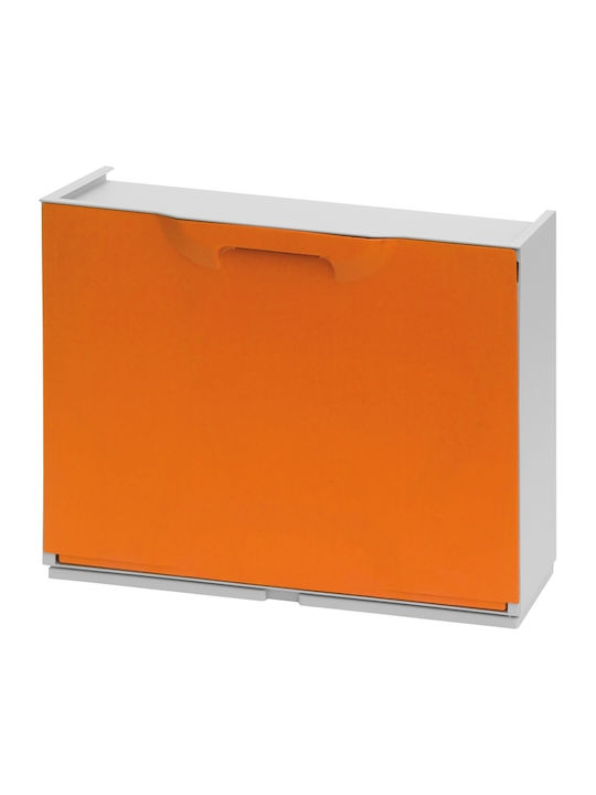 Plastik Schuhschrank Unika mit 2 Regalen Orange L51xW17.3xH82cm