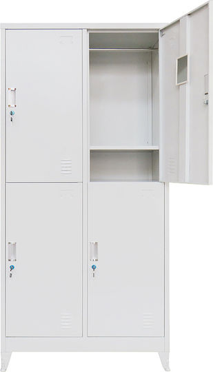 Locker Metal with 4 Cabinets 90x45x190cm
