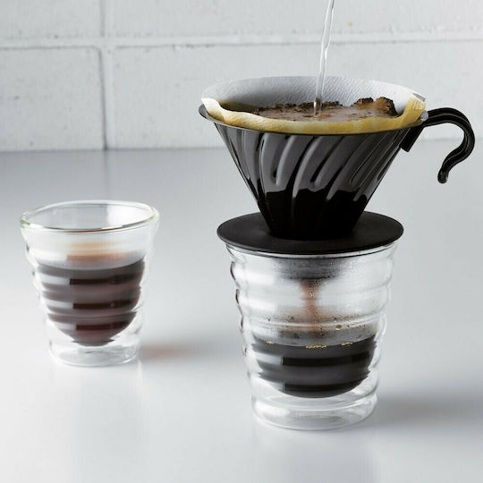 Hario V60 Metal Dripper / Matte Black 02 Picurător de cafea Oțel inoxidabil Negru 145x120x90mm