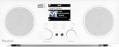 Audizio Bari Tabletop Radio Electric DAB+ with Bluetooth White