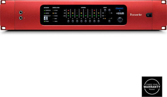 Focusrite Rednet 4 Εξωτερική Επαγγελματική Κάρτα Ήχου με Σύνδεση PCI, Ethernet