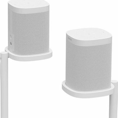 Sonos Floor Standing Speaker Stands Stands for the Sonos One or PLAY:1 (Pair) White