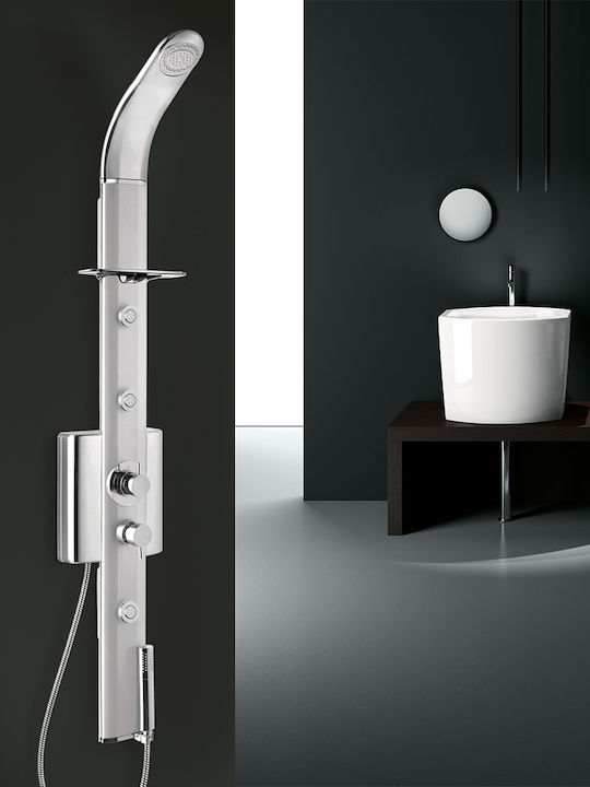 Dolce Vita SG Coloană Cu Hidromasaj 145cm Argintie