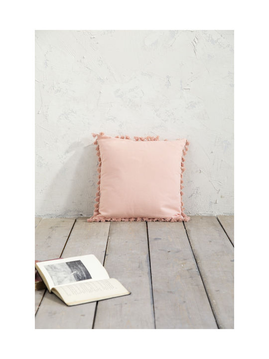 Nima Sofa Cushion Hommy from 100% Cotton Salmon 45x45cm. 21056