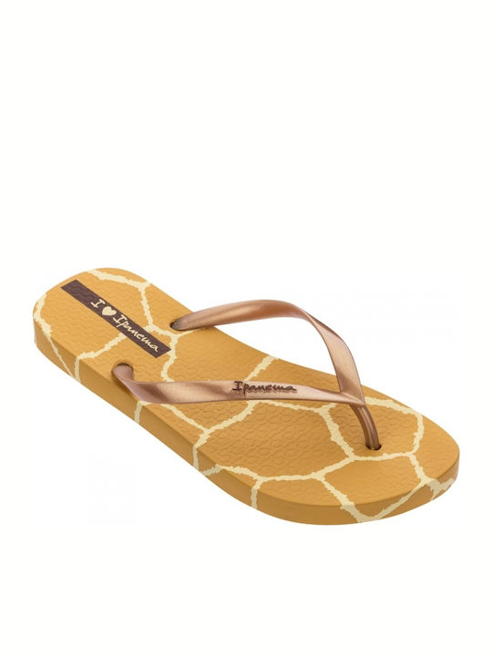 Ipanema I Love Safari Frauen Flip Flops in Gelb Farbe