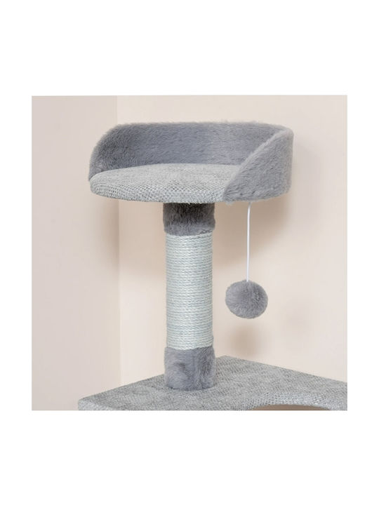 Pawhut Scratching Post Cat Trees Gray 60.5x40x124cm