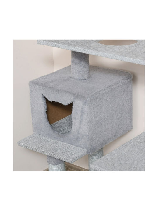 Pawhut Scratching Post Cat Trees Gray 60.5x40x124cm