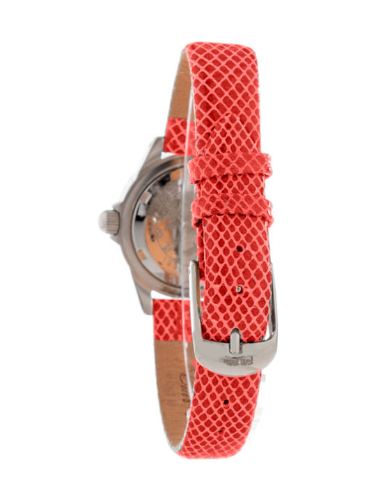 Folli Follie Watch with Red Leather Strap