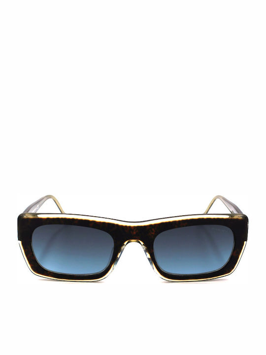 Borbonese Apollo Sunglasses with Brown Tartaruga Plastic Frame and Blue Gradient Lens APOLLO 16