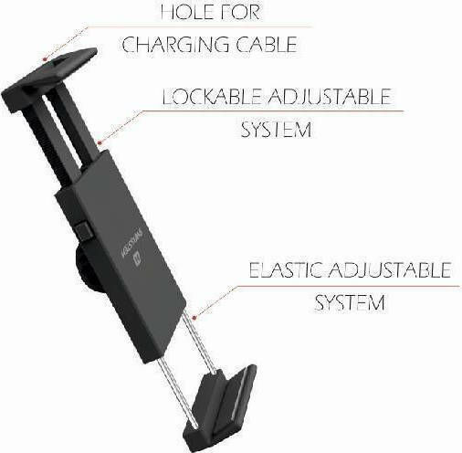 Swissten S-GRIP T1-OP Auto Handy- & Tablet-Halterung mit verstellbaren Haken Schwarz