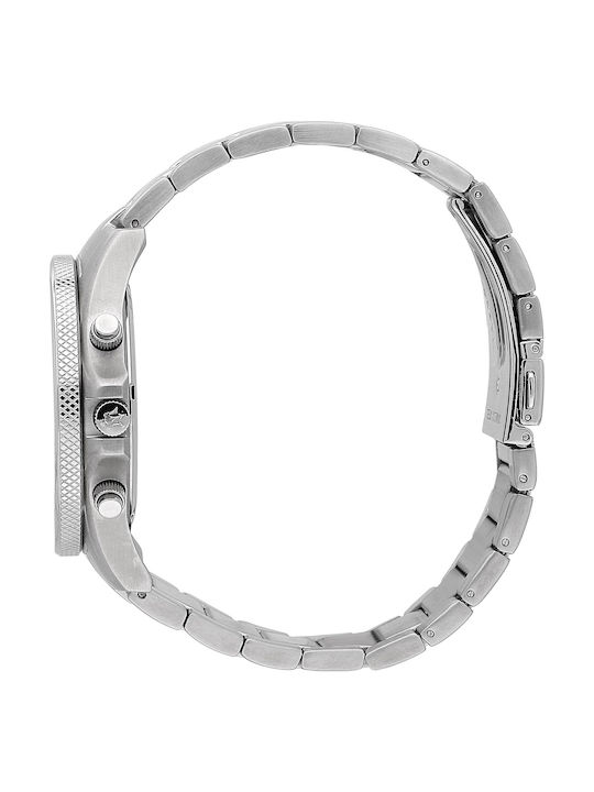 Maserati Sfida Men's Watch 44mm Chronograph Battery with Silver Metal Bracelet