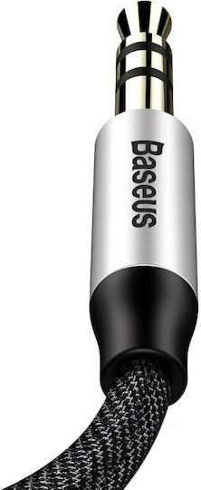 Baseus Cablu Audio 3,5mm Male - 3,5mm Male Negru 1,5m cu Terminale Placate cu Aur CAM30-CS1