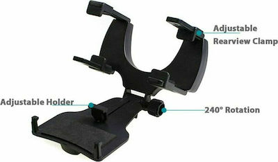 Mobile Phone Holder Car BS-00201 with Adjustable Hooks Black