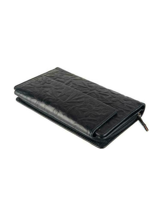 Fetiche Leather HUF 10-855R Large Leather Women's Wallet with RFID Black