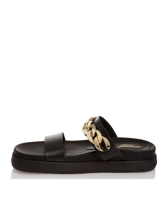 Sandale Casual Damă Din Piele Negru
