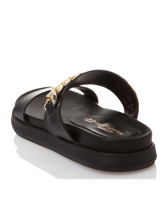 Sandale Casual Damă Din Piele Negru