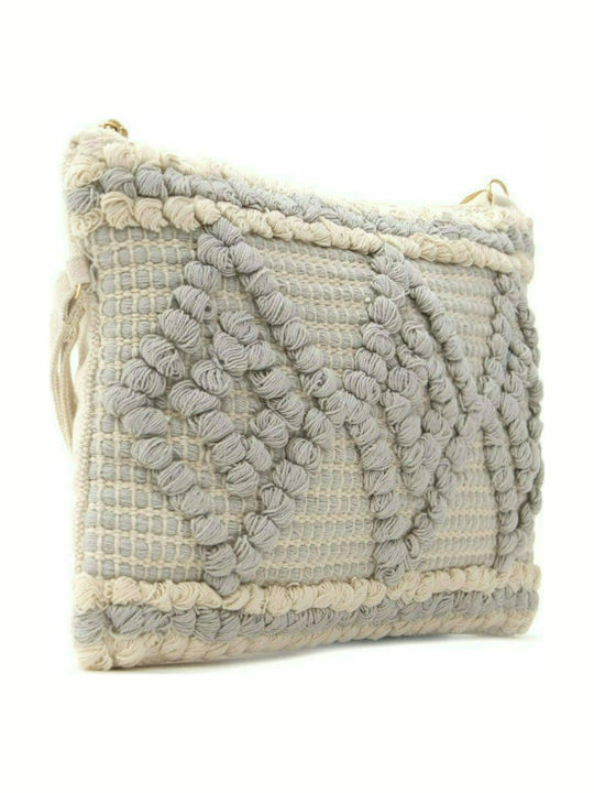 Damen Clutch Gestrickt Beige