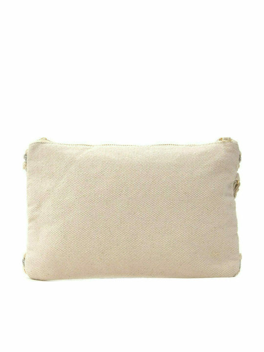 Damen Clutch Gestrickt Beige