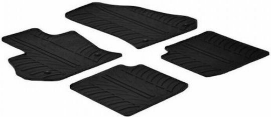 Lampa Set of Front and Rear Mats 4pcs Tray Type for Fiat 500L 2017+ Black